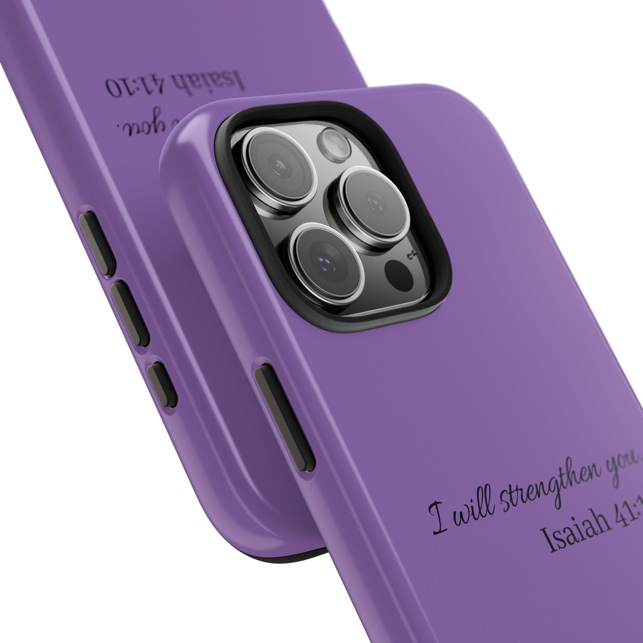 Isaiah 41:10 Purple Tough Phone Case — Inspirational Christian Phone Cover