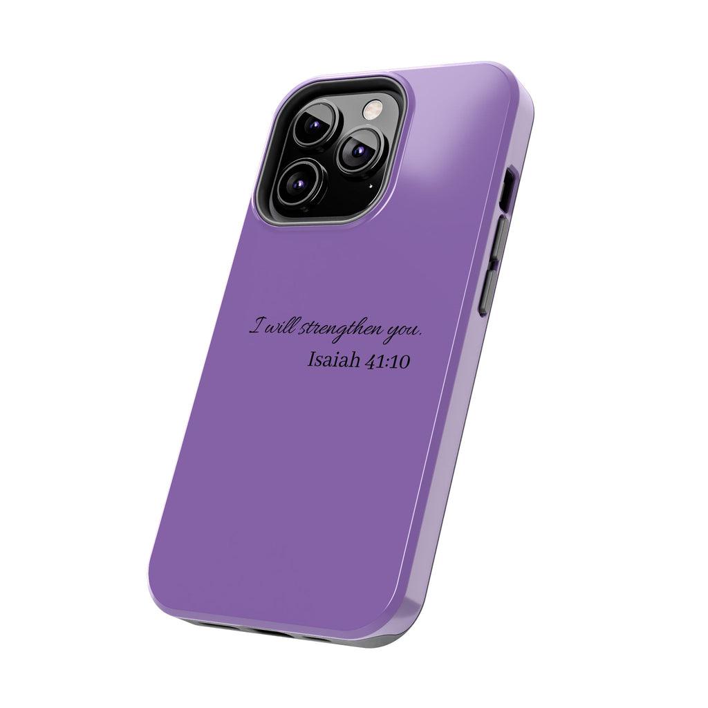 Isaiah 41:10 Purple Tough Phone Case — Inspirational Christian Phone Cover