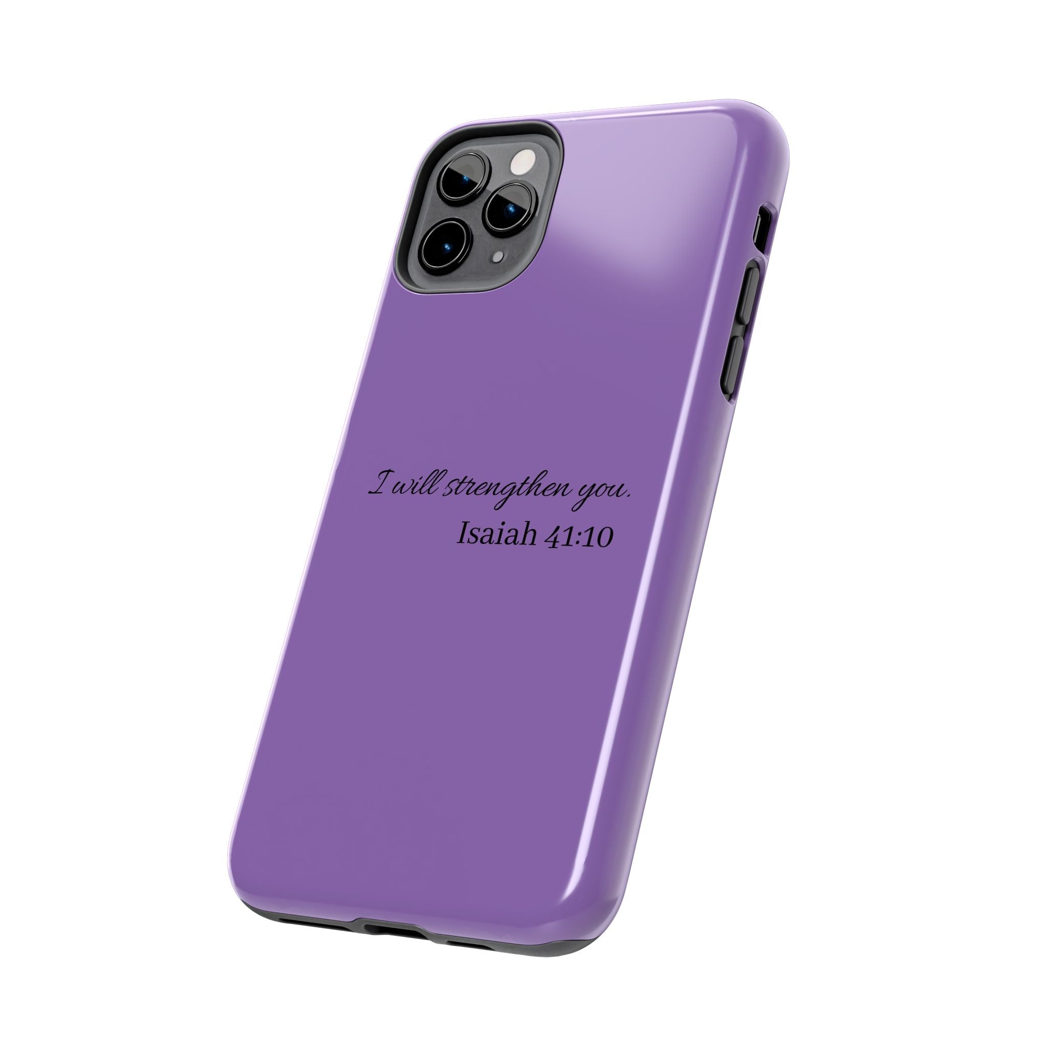 Isaiah 41:10 Purple Tough Phone Case — Inspirational Christian Phone Cover