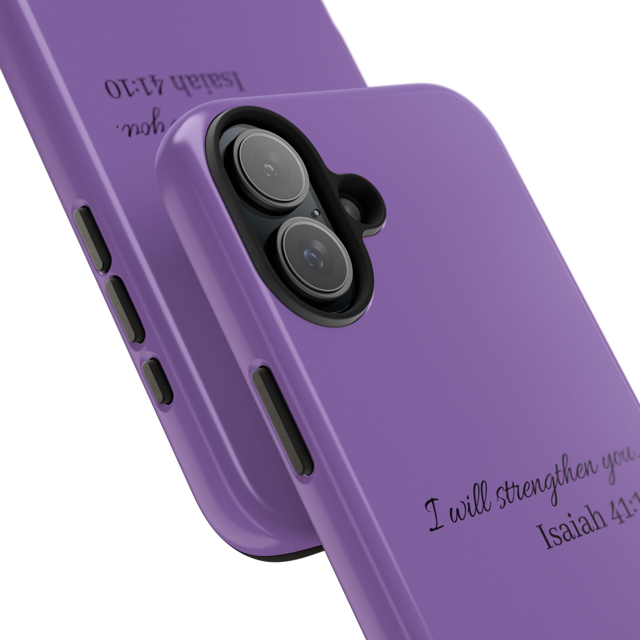 Isaiah 41:10 Purple Tough Phone Case — Inspirational Christian Phone Cover