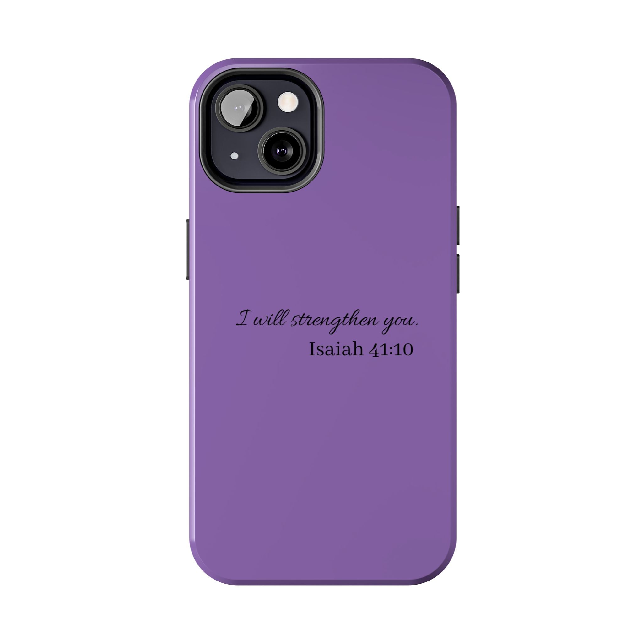Isaiah 41:10 Purple Tough Phone Case — Inspirational Christian Phone Cover