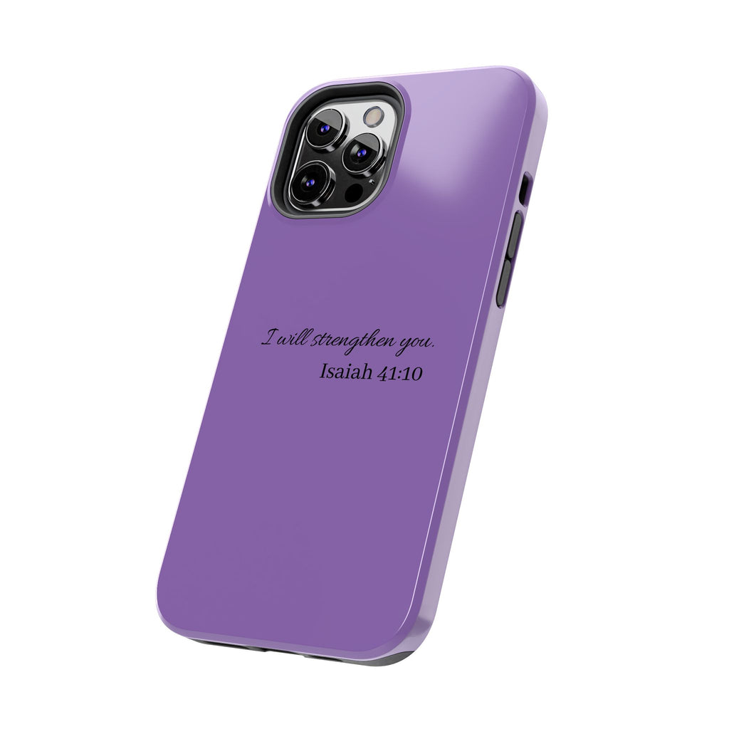 Isaiah 41:10 Purple Tough Phone Case — Inspirational Christian Phone Cover