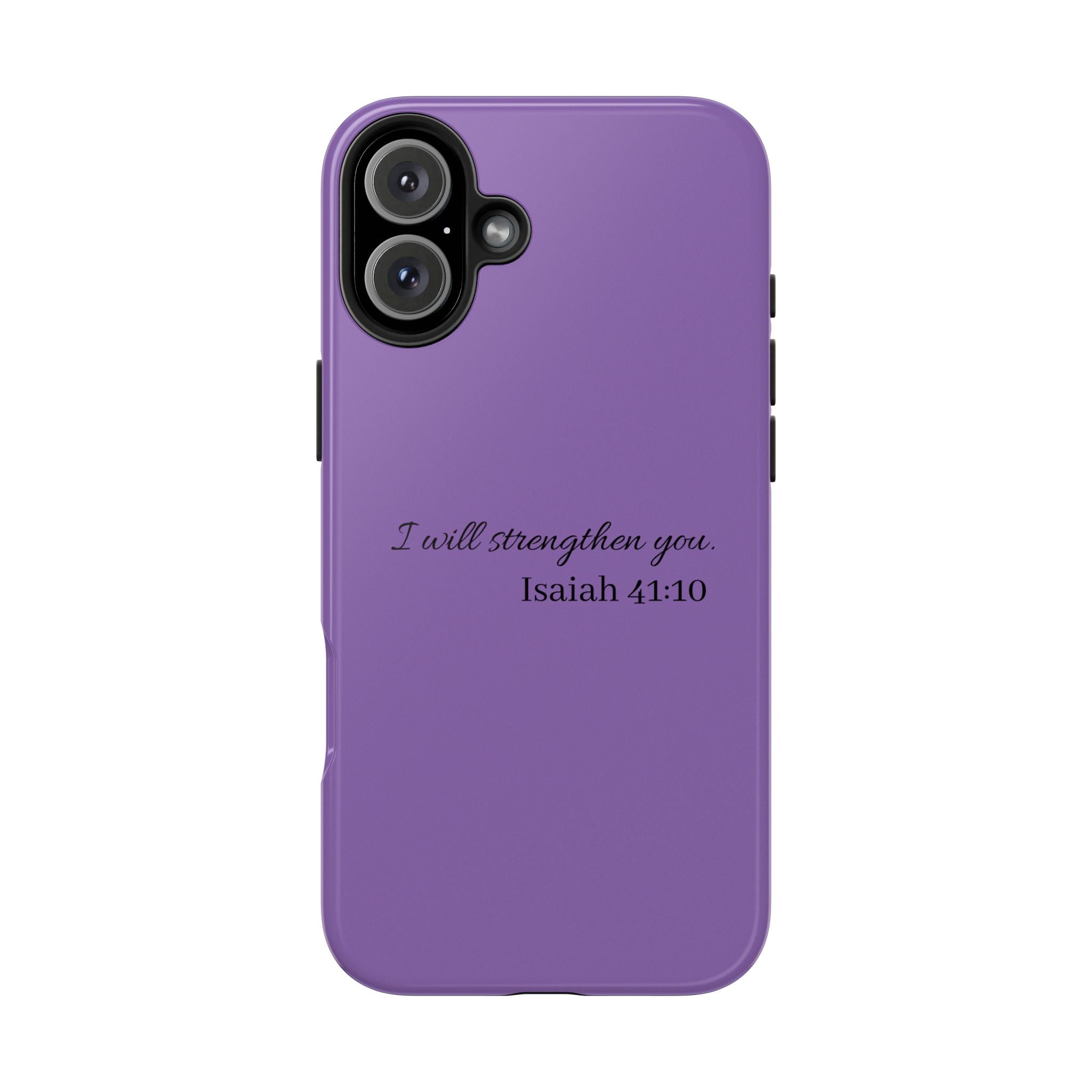Isaiah 41:10 Purple Tough Phone Case — Inspirational Christian Phone Cover
