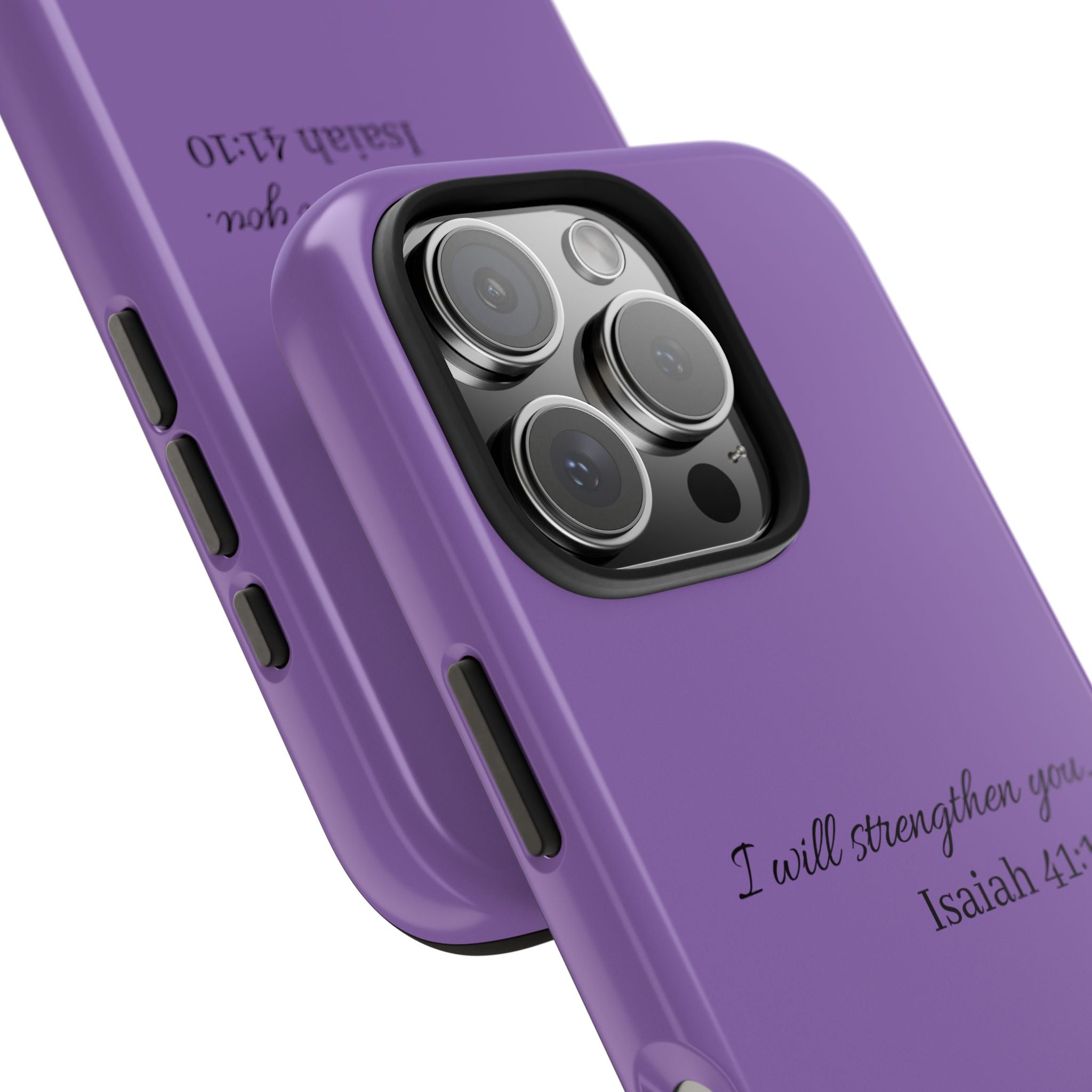 Isaiah 41:10 Purple Tough Phone Case — Inspirational Christian Phone Cover
