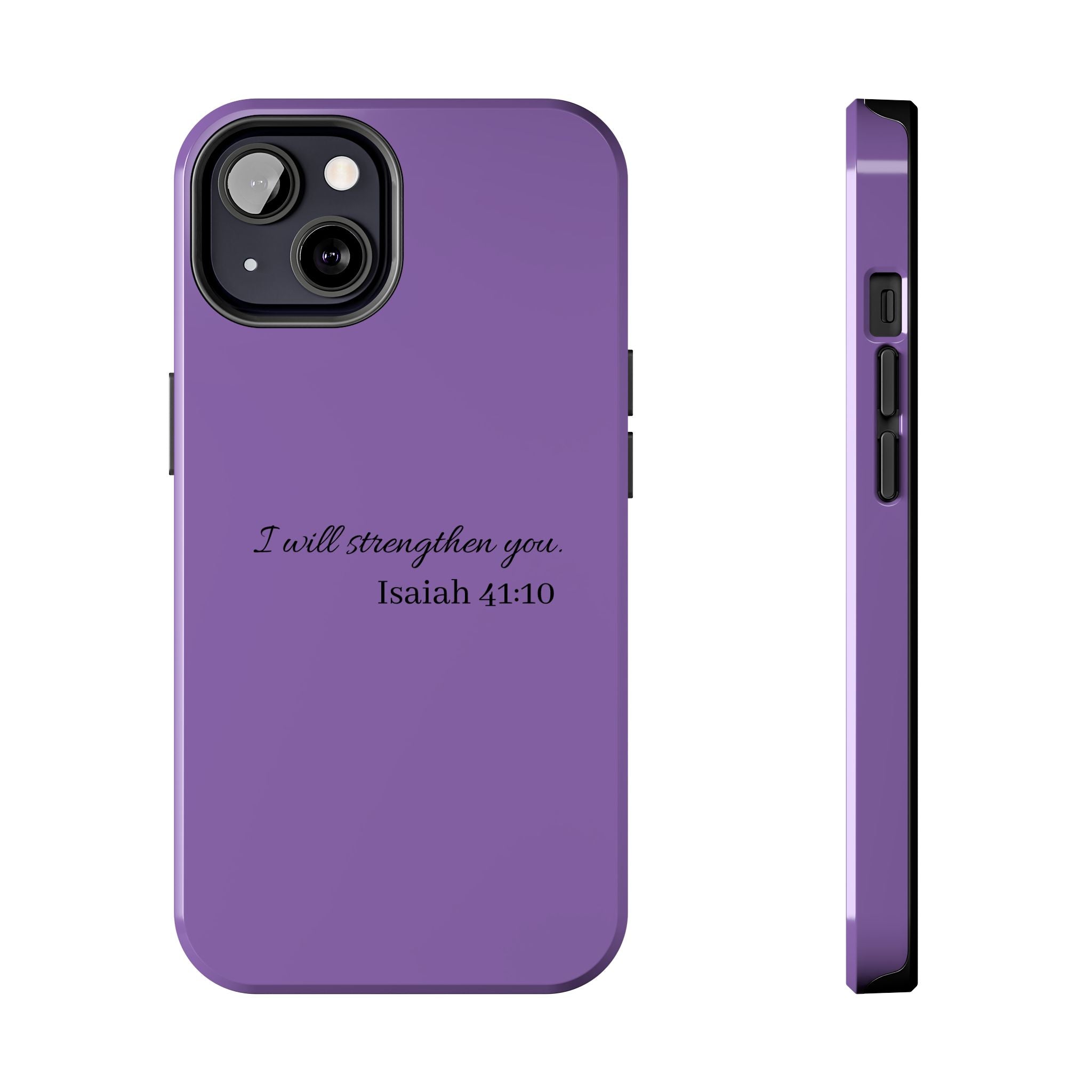 Isaiah 41:10 Purple Tough Phone Case — Inspirational Christian Phone Cover