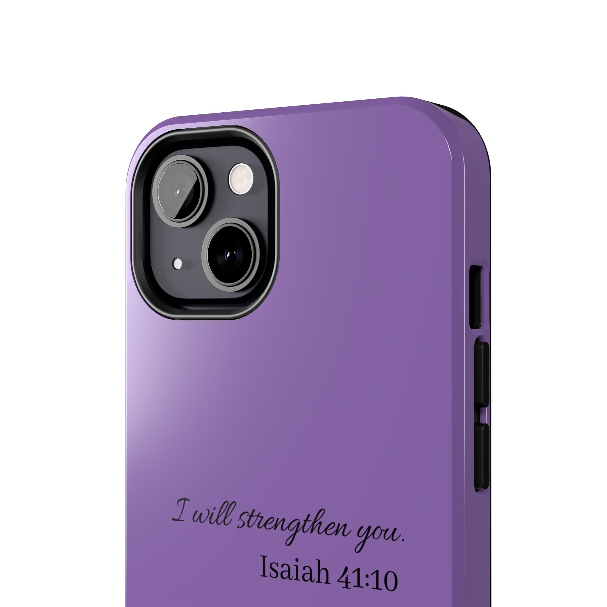 Isaiah 41:10 Purple Tough Phone Case — Inspirational Christian Phone Cover
