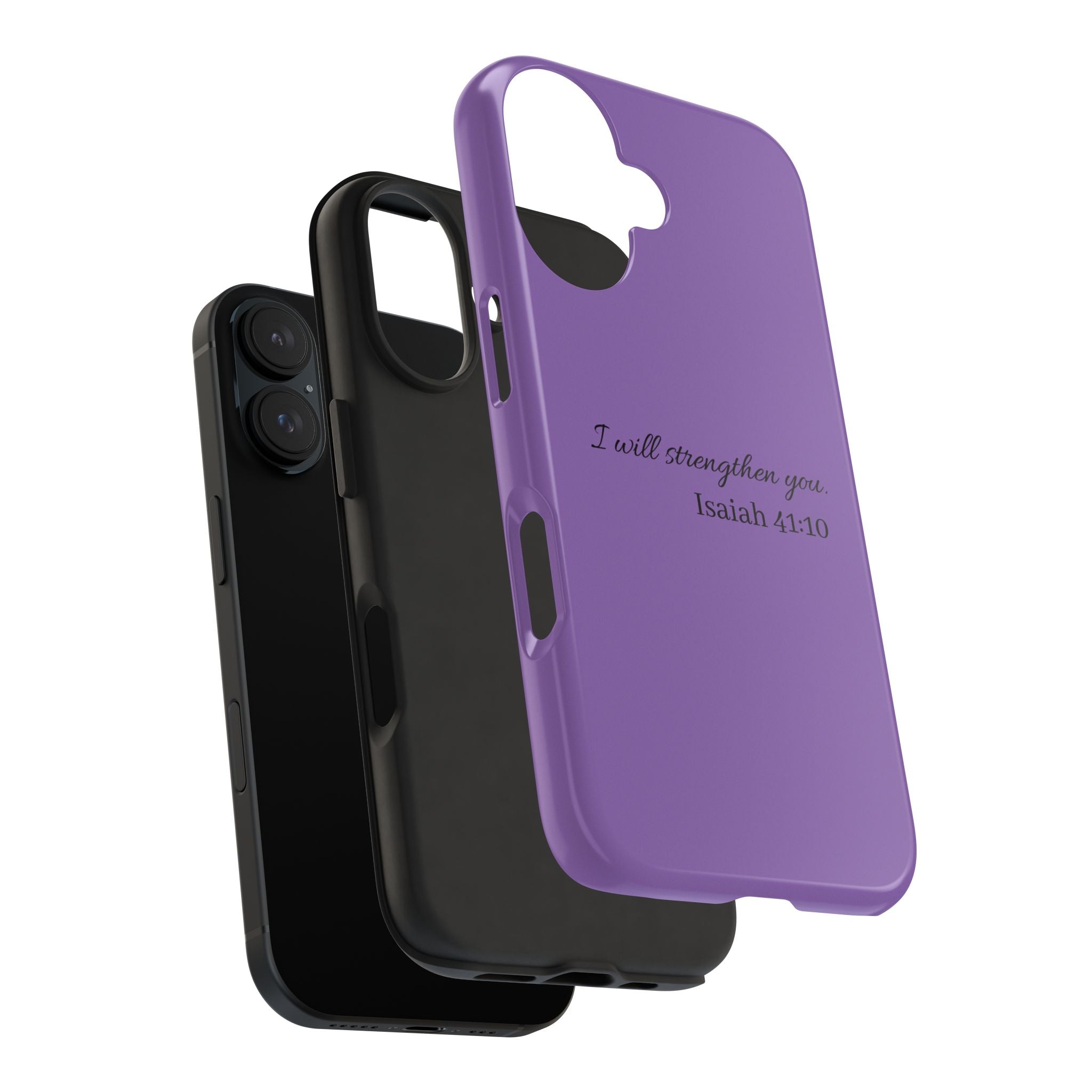 Isaiah 41:10 Purple Tough Phone Case — Inspirational Christian Phone Cover