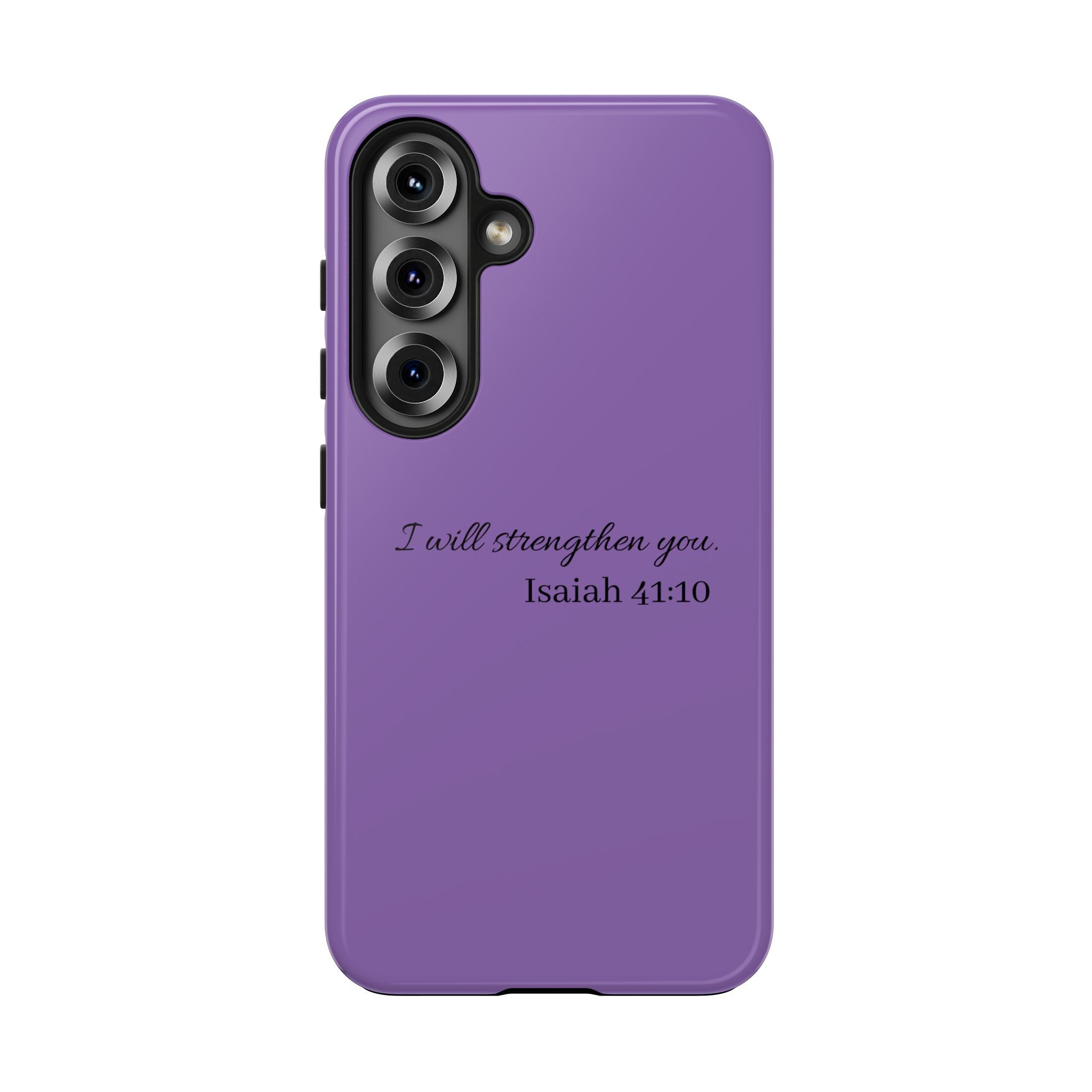 Isaiah 41:10 Purple Tough Phone Case — Inspirational Christian Phone Cover
