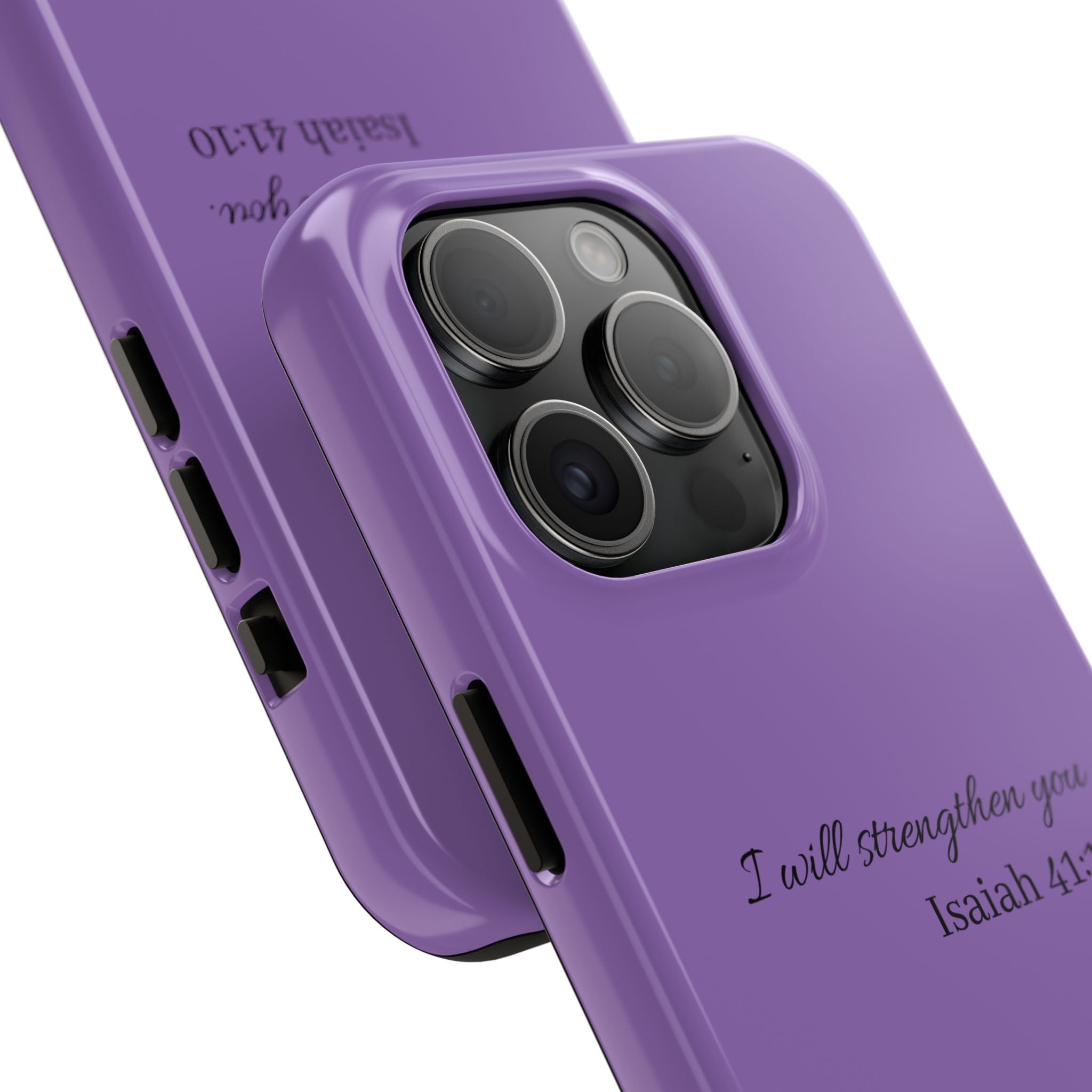 Isaiah 41:10 Purple Tough Phone Case — Inspirational Christian Phone Cover