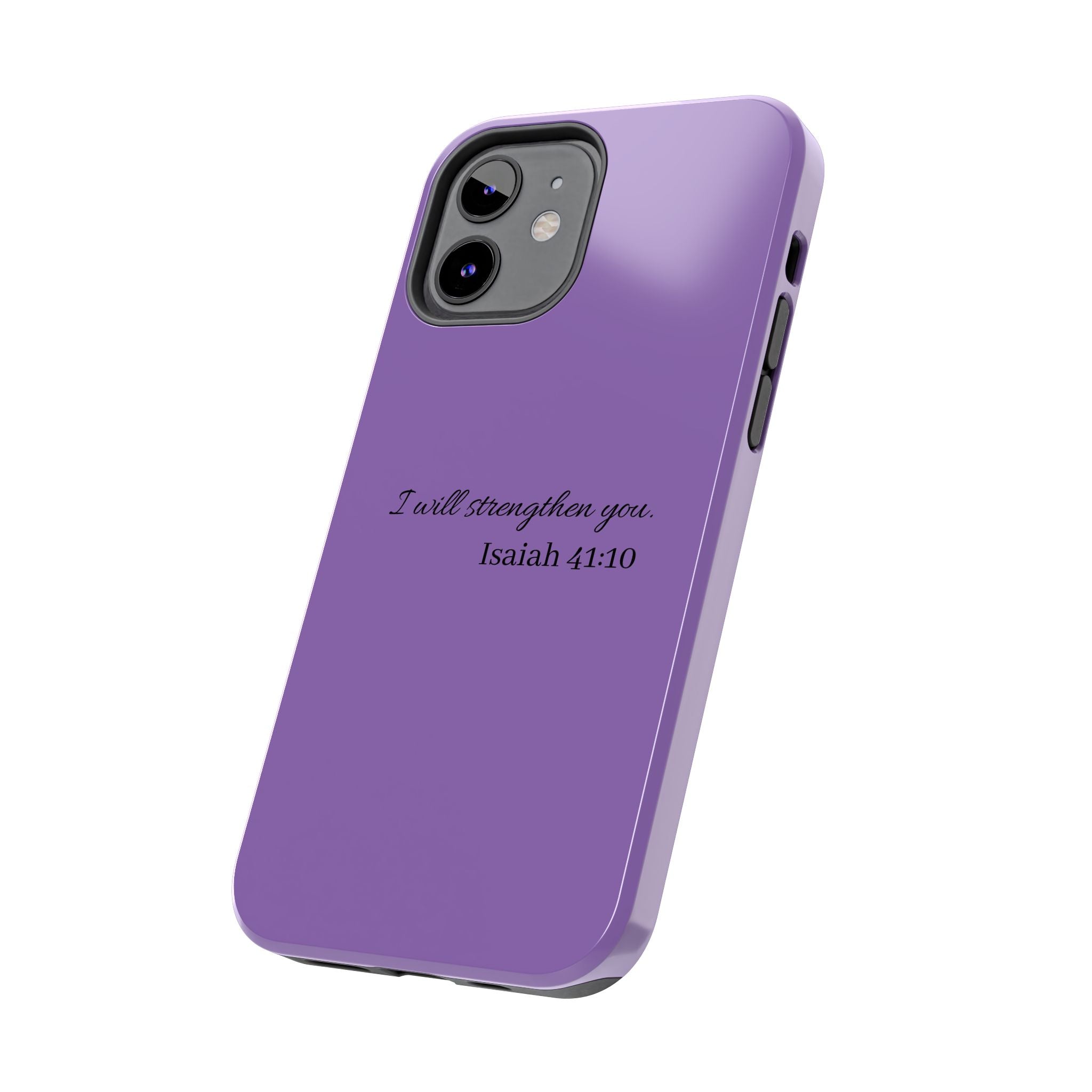 Isaiah 41:10 Purple Tough Phone Case — Inspirational Christian Phone Cover