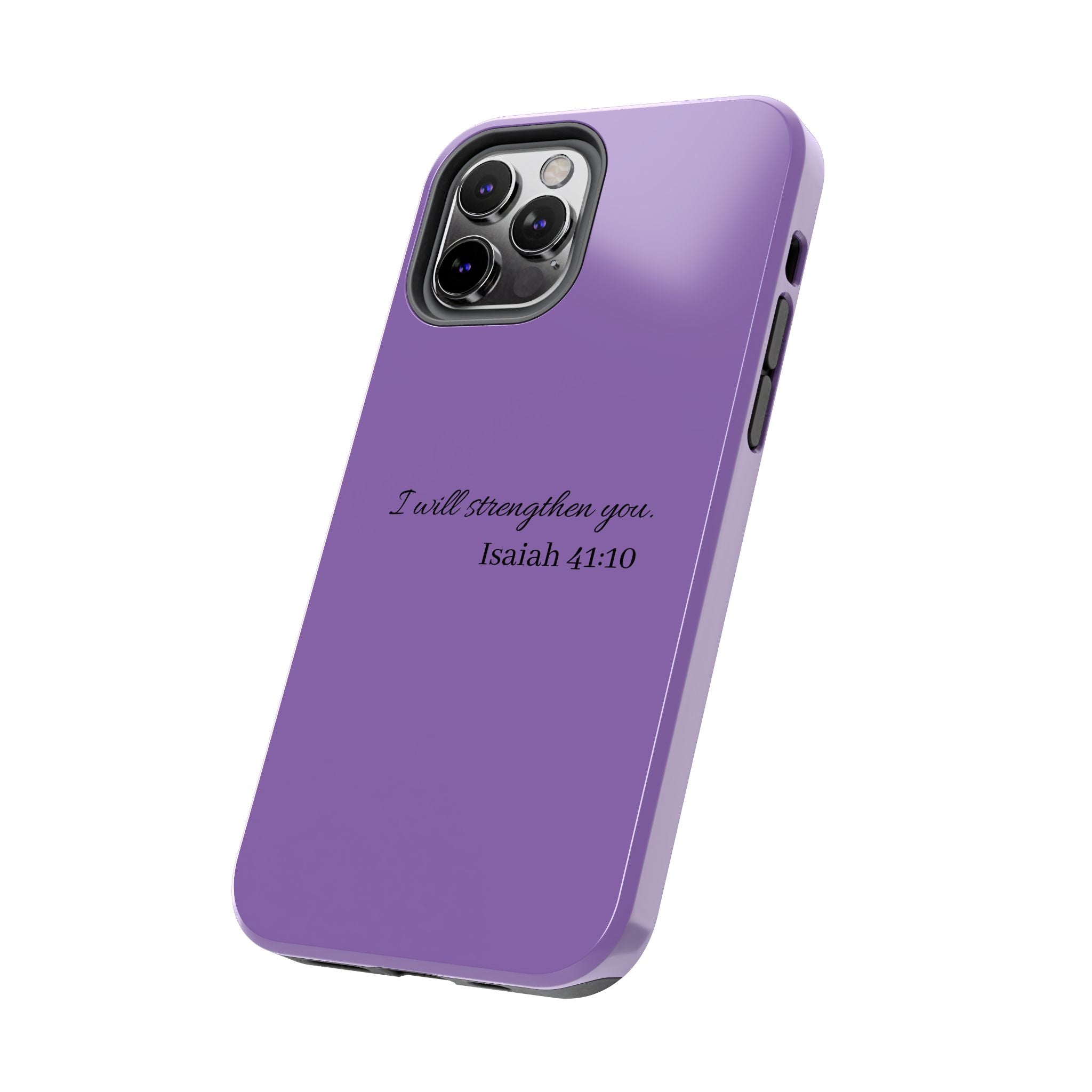 Isaiah 41:10 Purple Tough Phone Case — Inspirational Christian Phone Cover