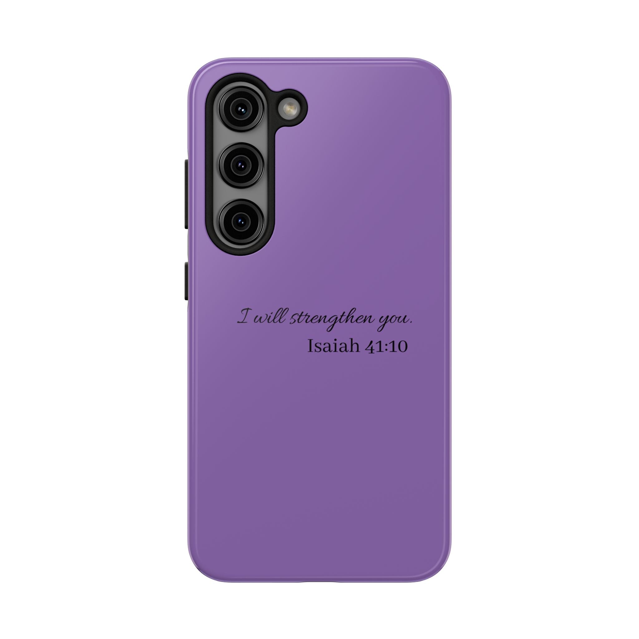 Isaiah 41:10 Purple Tough Phone Case — Inspirational Christian Phone Cover