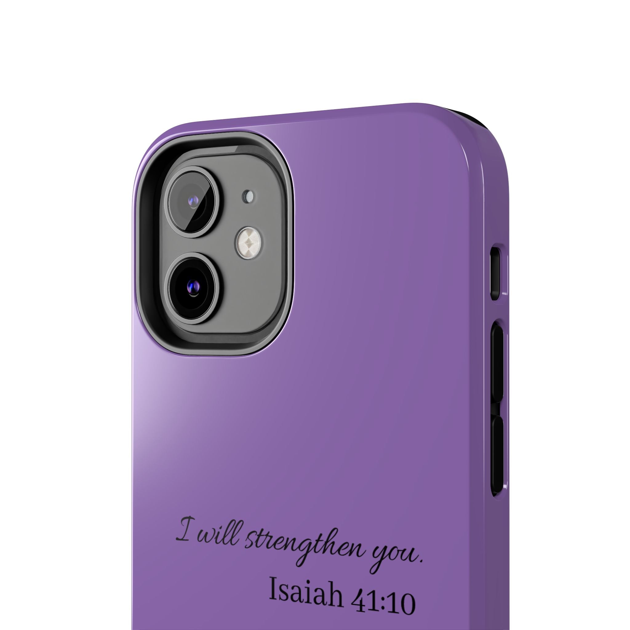 Isaiah 41:10 Purple Tough Phone Case — Inspirational Christian Phone Cover