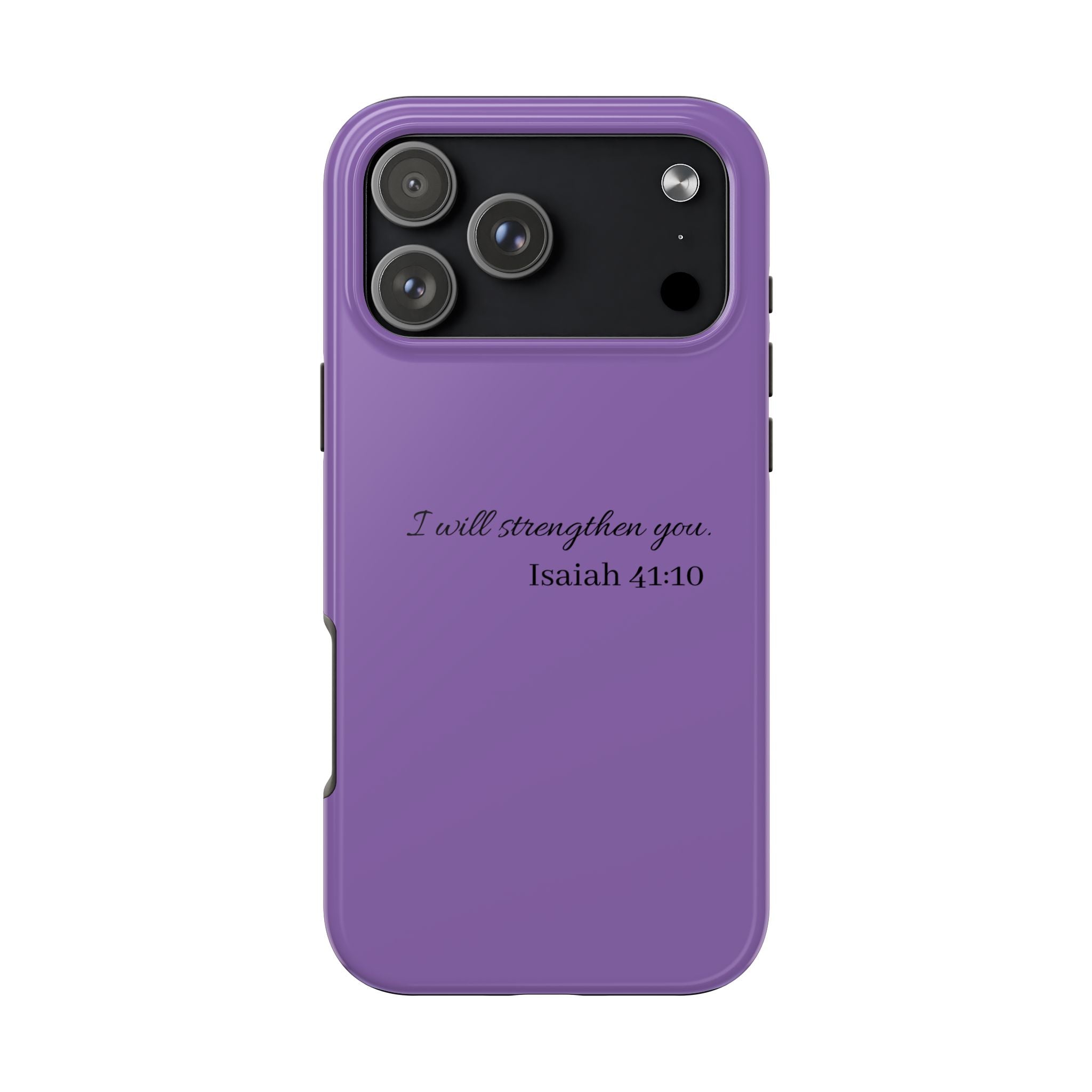 Isaiah 41:10 Purple Tough Phone Case — Inspirational Christian Phone Cover