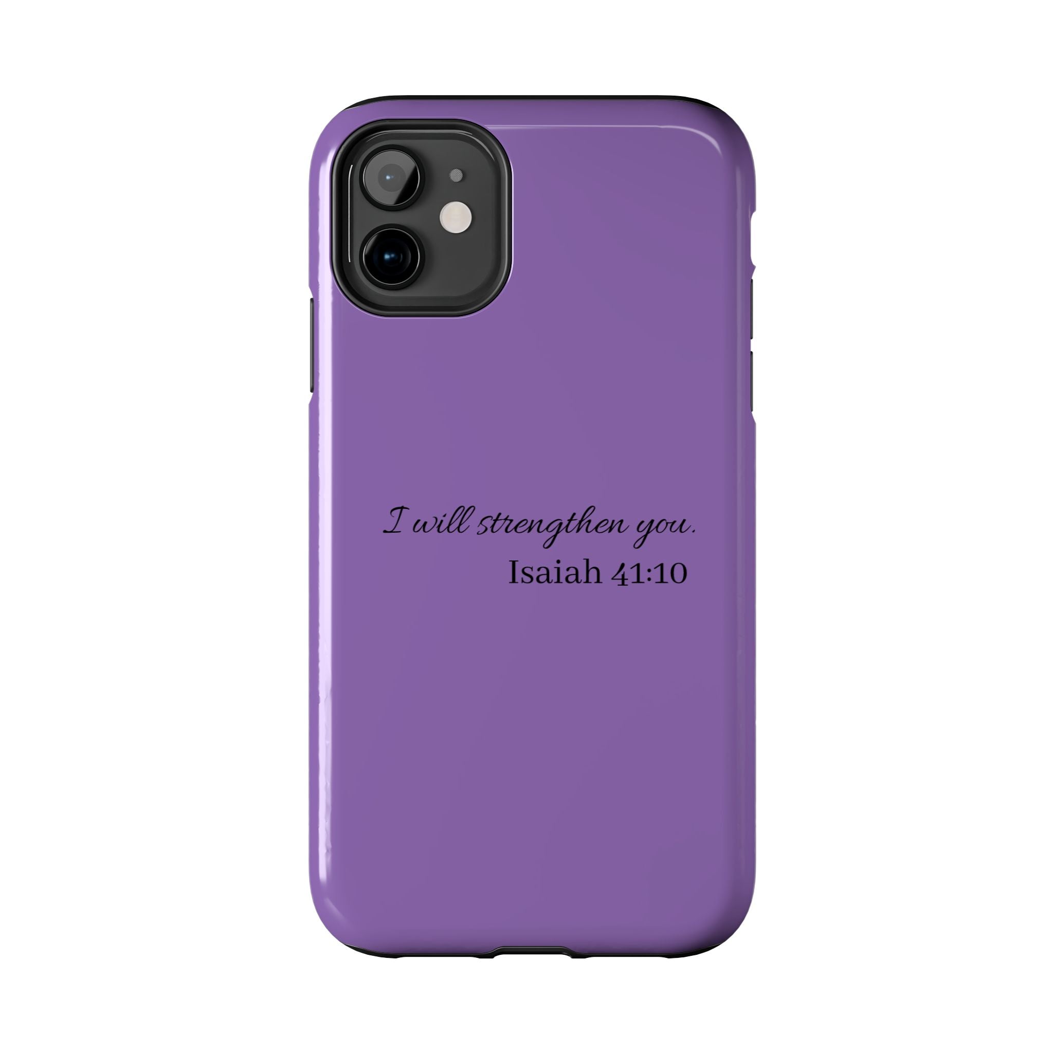 Isaiah 41:10 Purple Tough Phone Case — Inspirational Christian Phone Cover