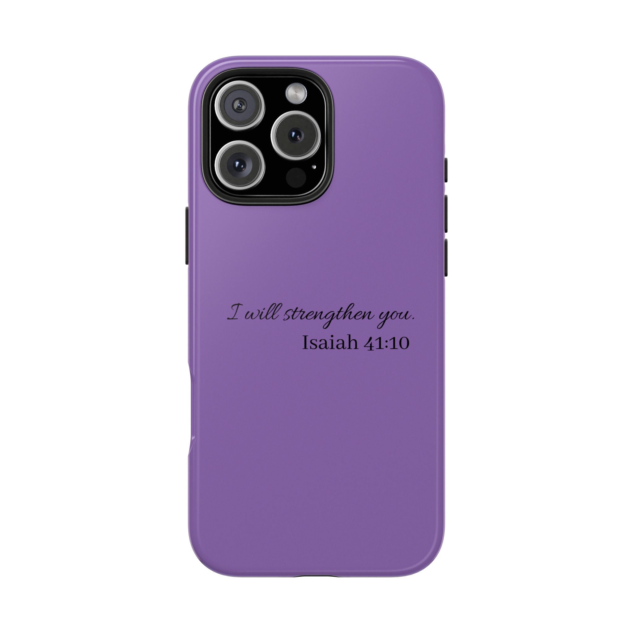 Isaiah 41:10 Purple Tough Phone Case — Inspirational Christian Phone Cover