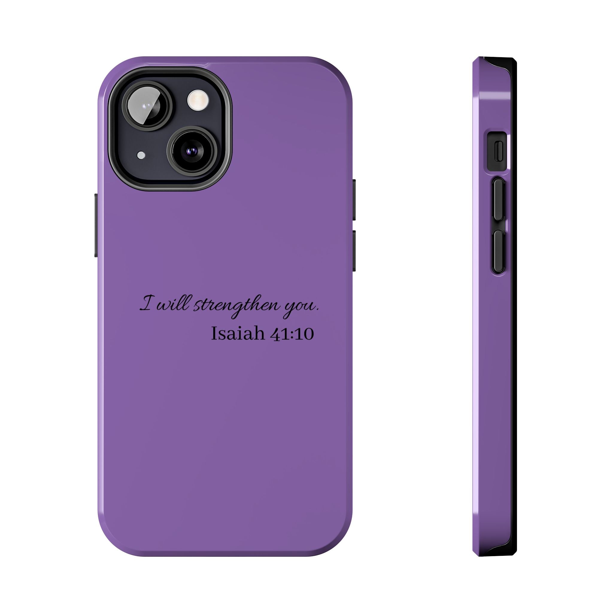 Isaiah 41:10 Purple Tough Phone Case — Inspirational Christian Phone Cover