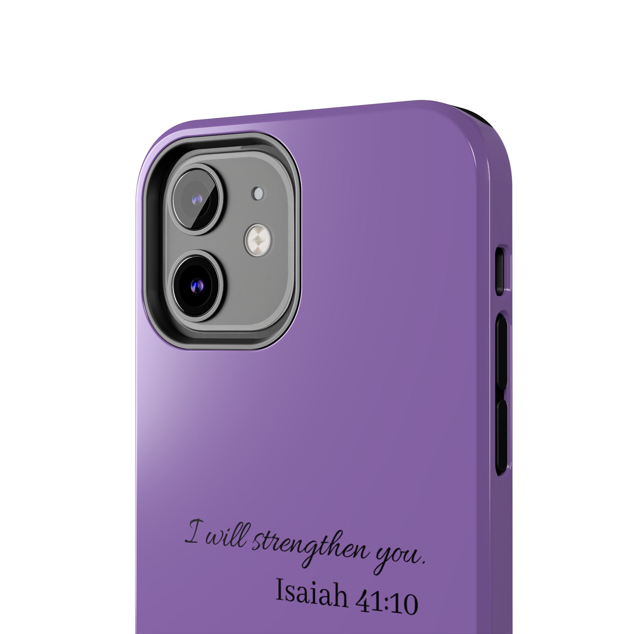 Isaiah 41:10 Purple Tough Phone Case — Inspirational Christian Phone Cover