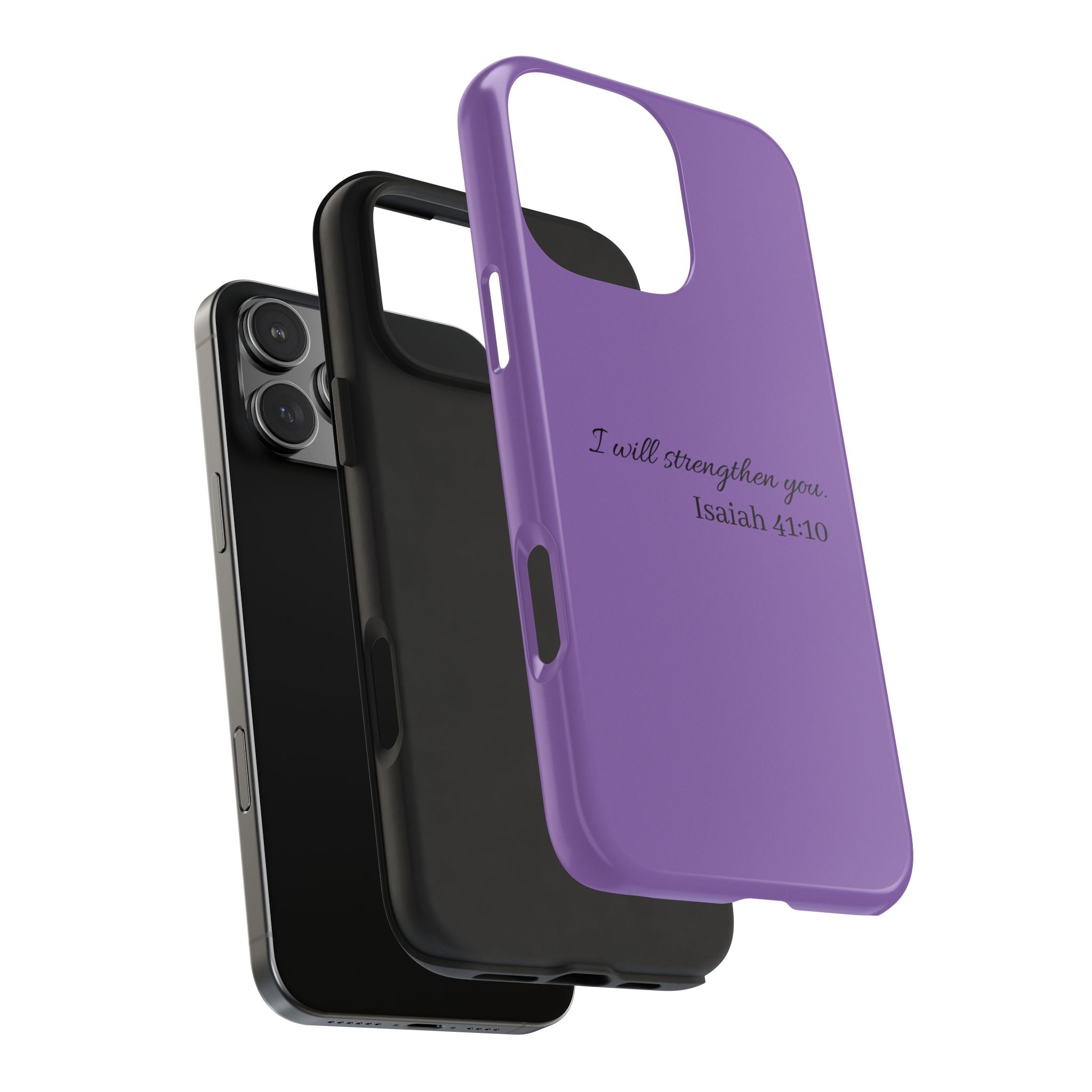 Isaiah 41:10 Purple Tough Phone Case — Inspirational Christian Phone Cover