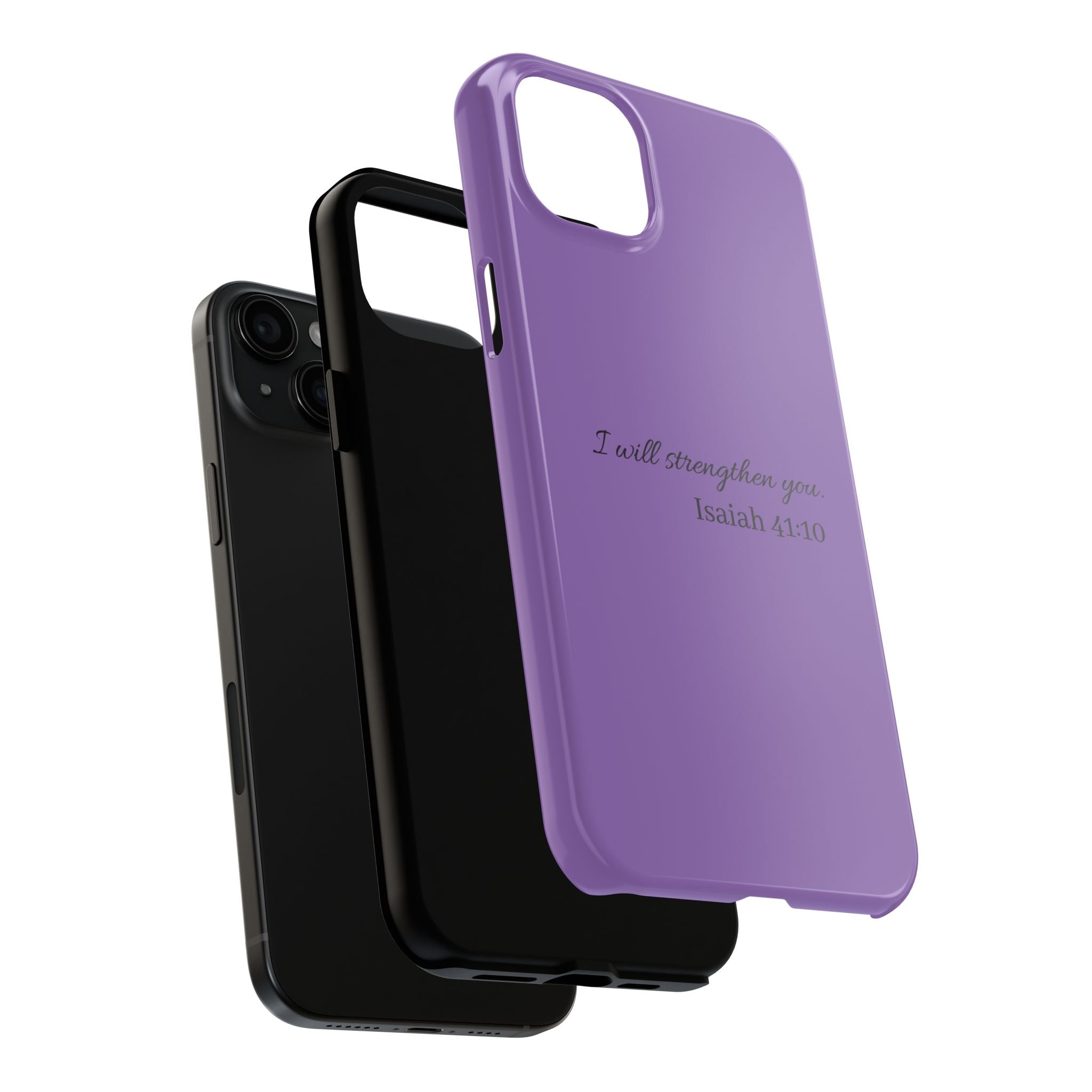 Isaiah 41:10 Purple Tough Phone Case — Inspirational Christian Phone Cover
