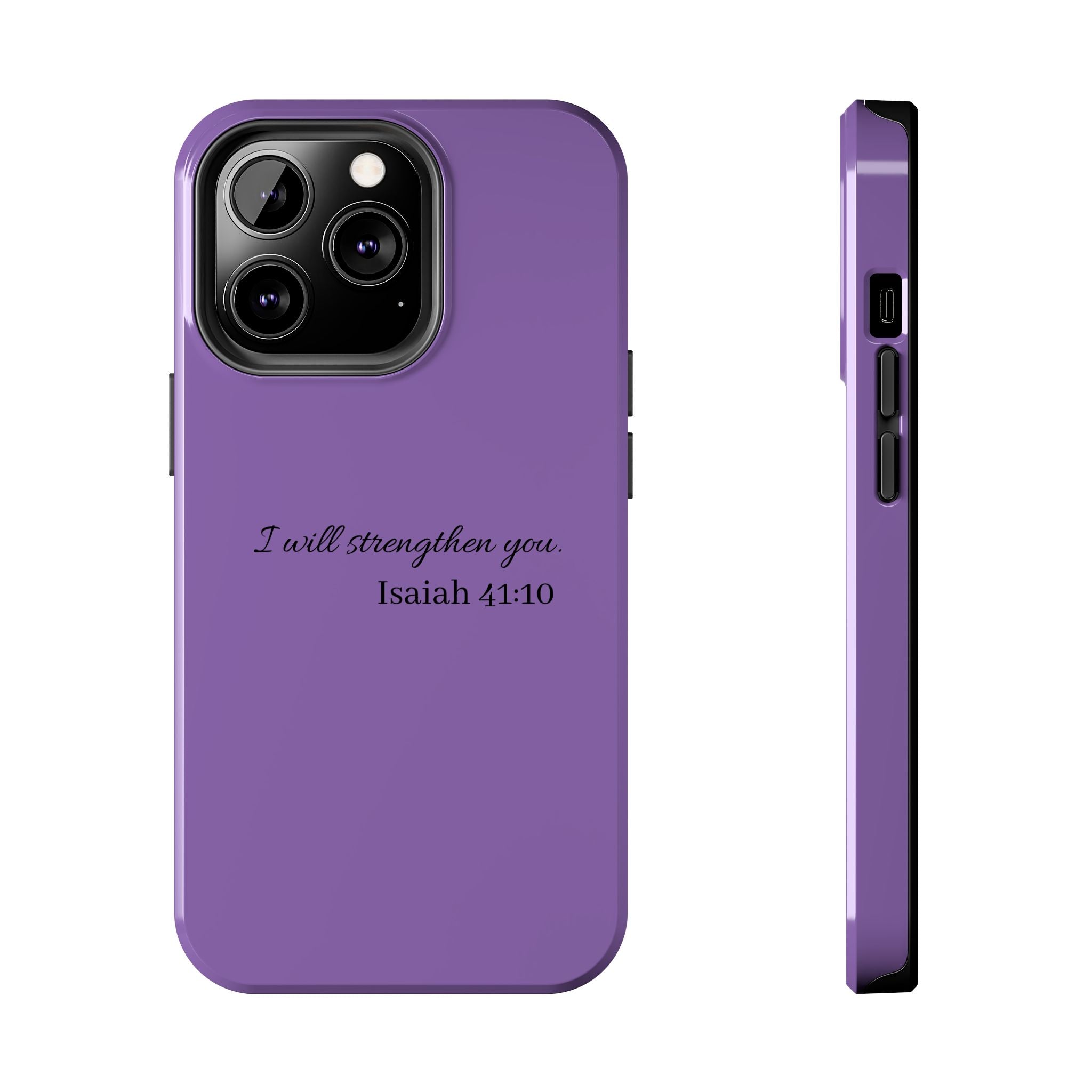Isaiah 41:10 Purple Tough Phone Case — Inspirational Christian Phone Cover