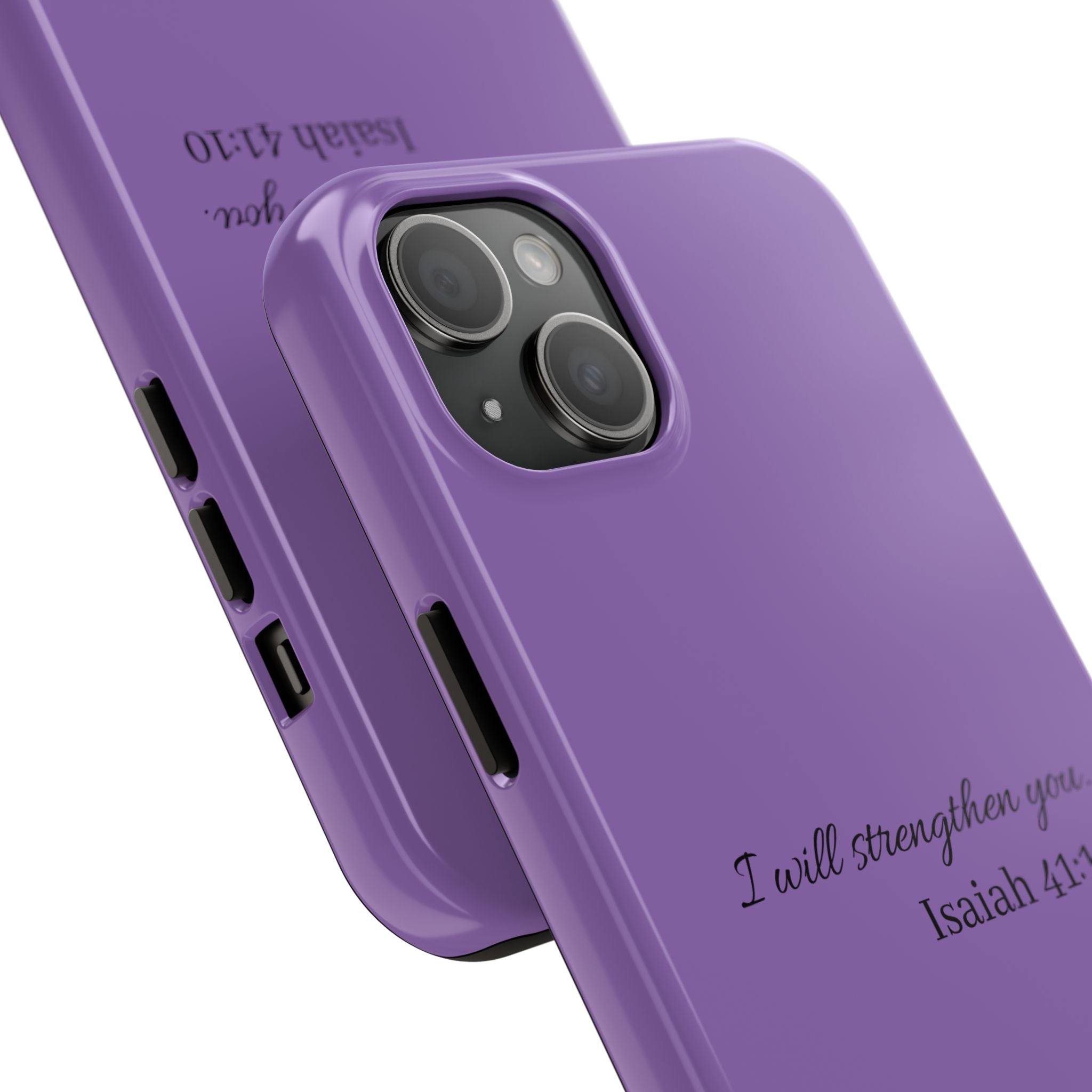 Isaiah 41:10 Purple Tough Phone Case — Inspirational Christian Phone Cover