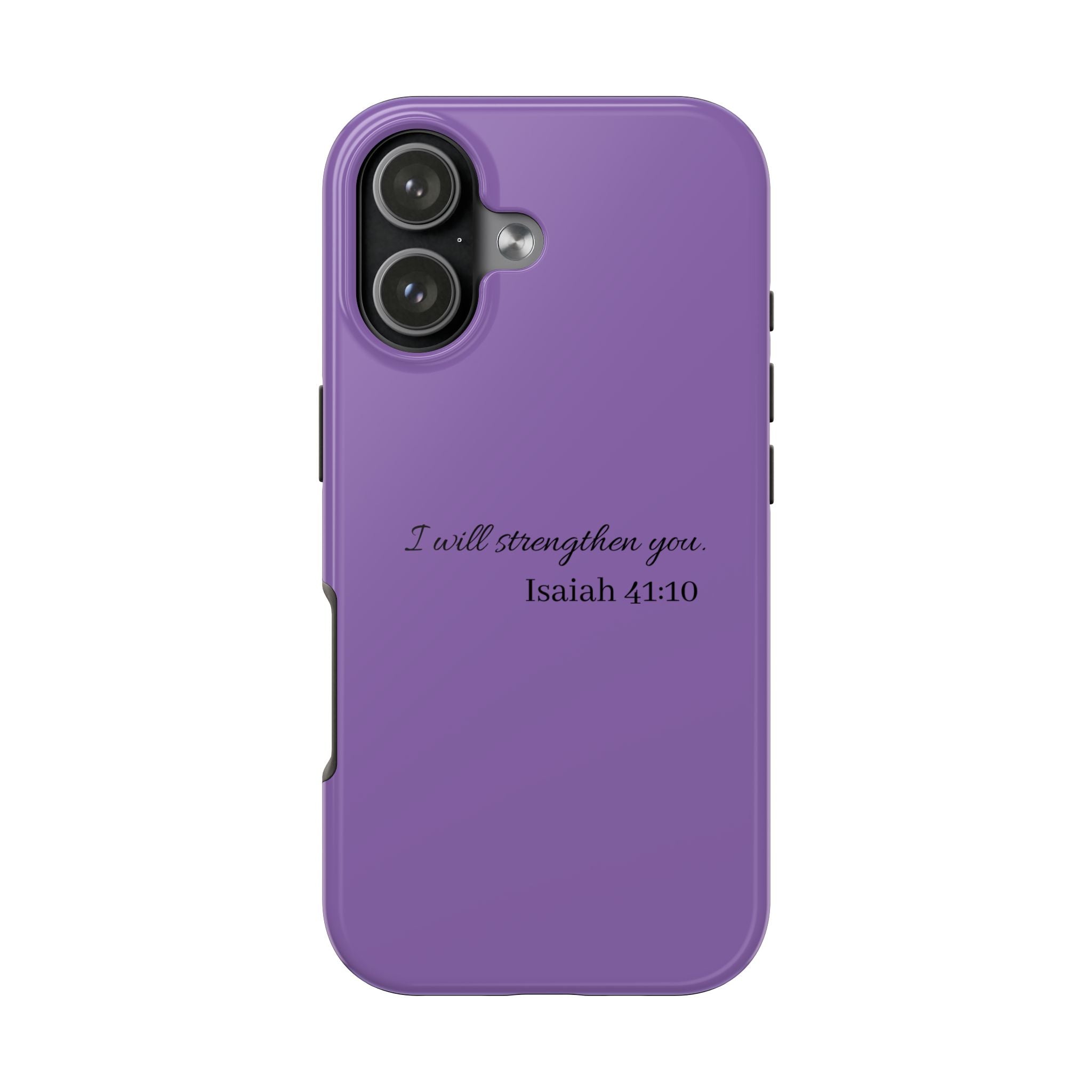 Isaiah 41:10 Purple Tough Phone Case — Inspirational Christian Phone Cover