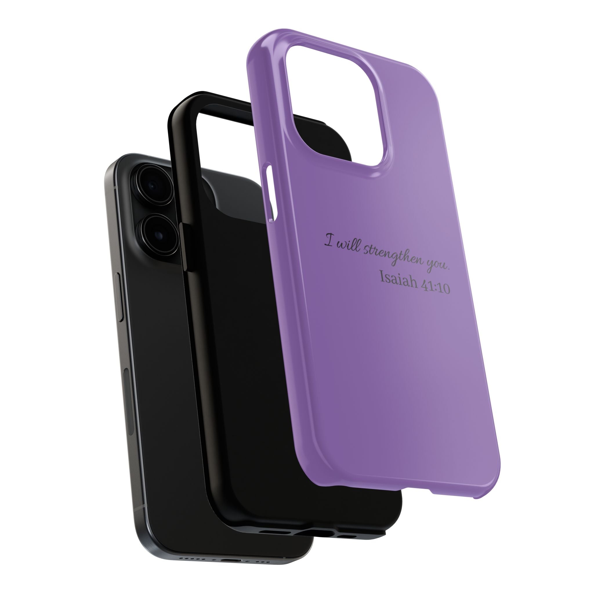 Isaiah 41:10 Purple Tough Phone Case — Inspirational Christian Phone Cover