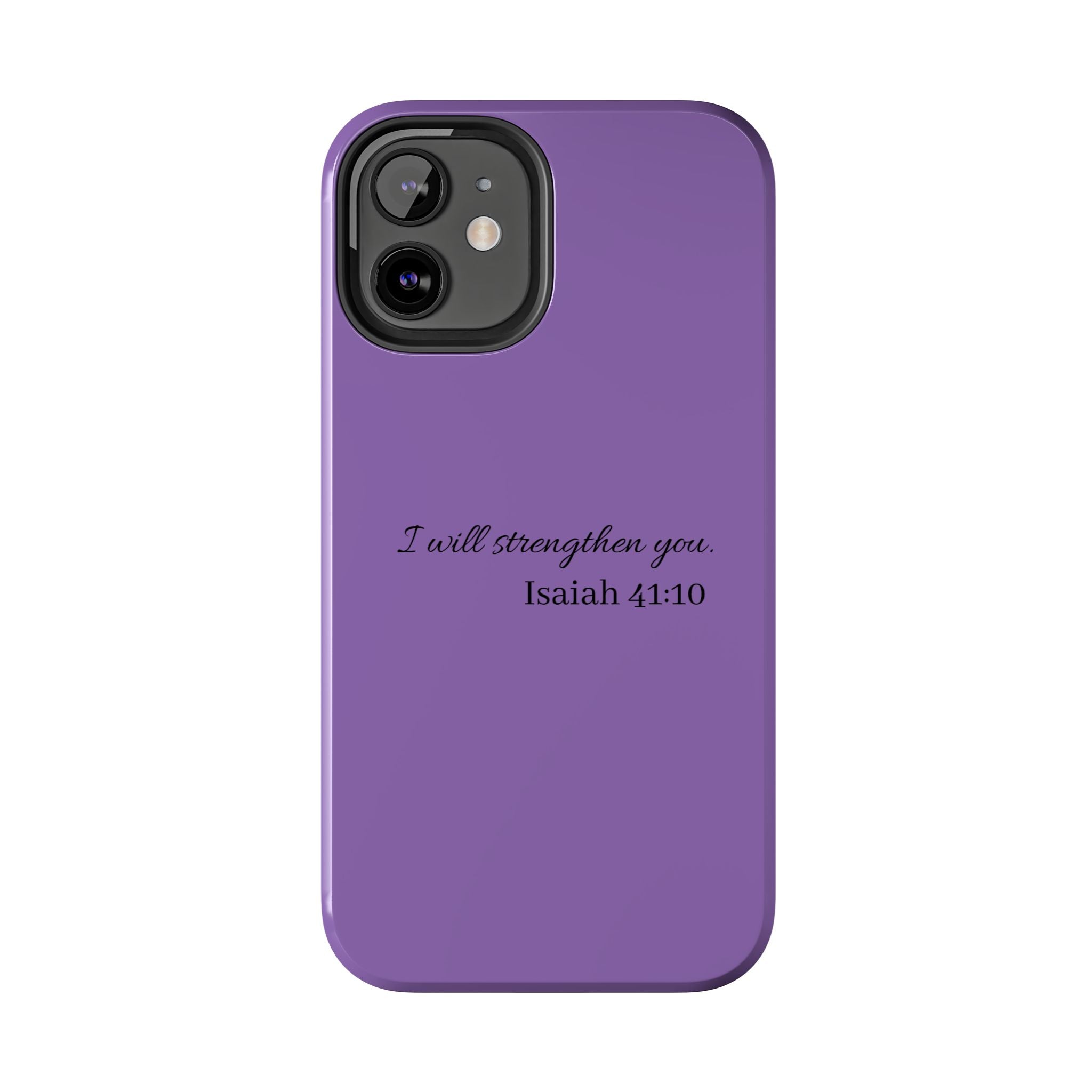 Isaiah 41:10 Purple Tough Phone Case — Inspirational Christian Phone Cover