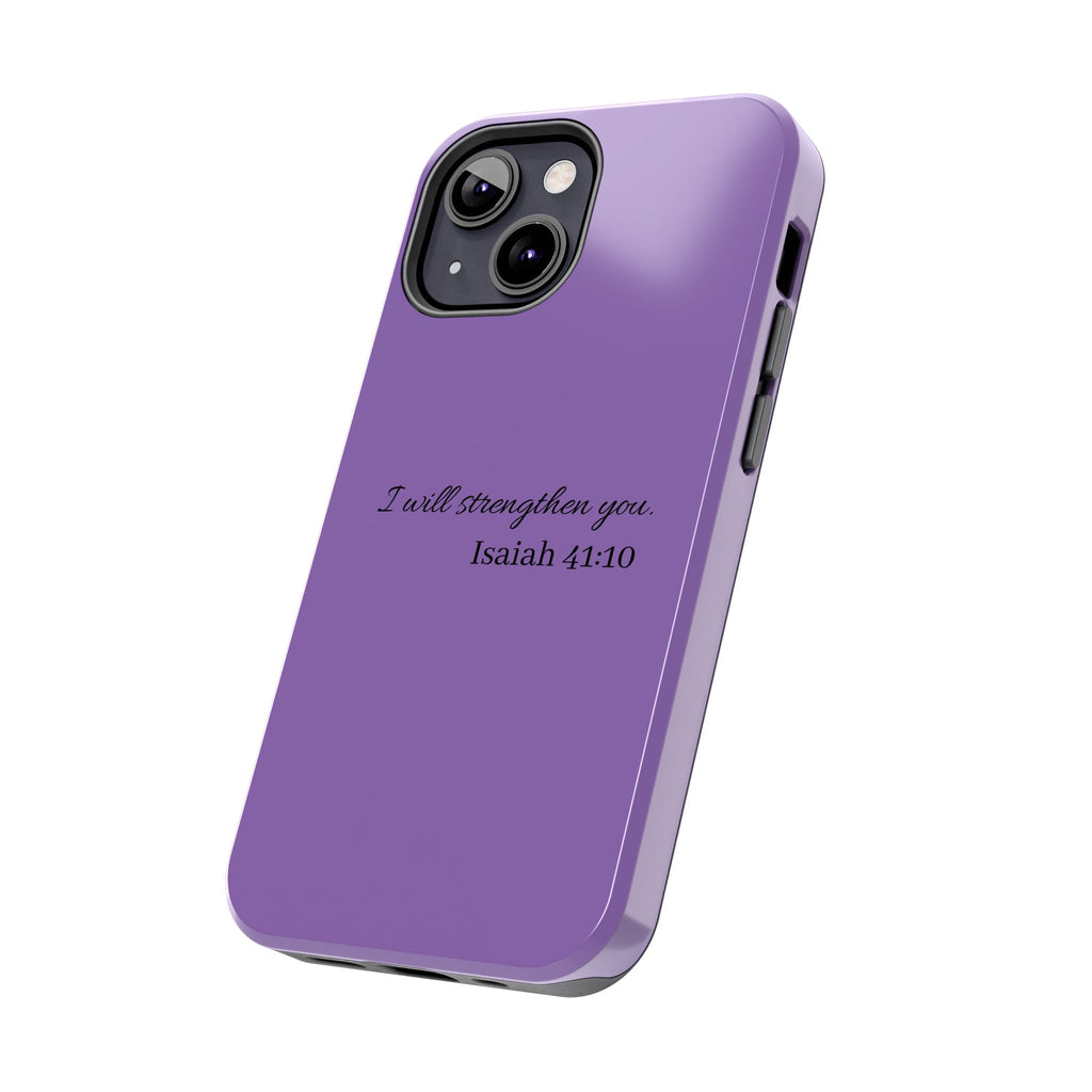 Isaiah 41:10 Purple Tough Phone Case — Inspirational Christian Phone Cover