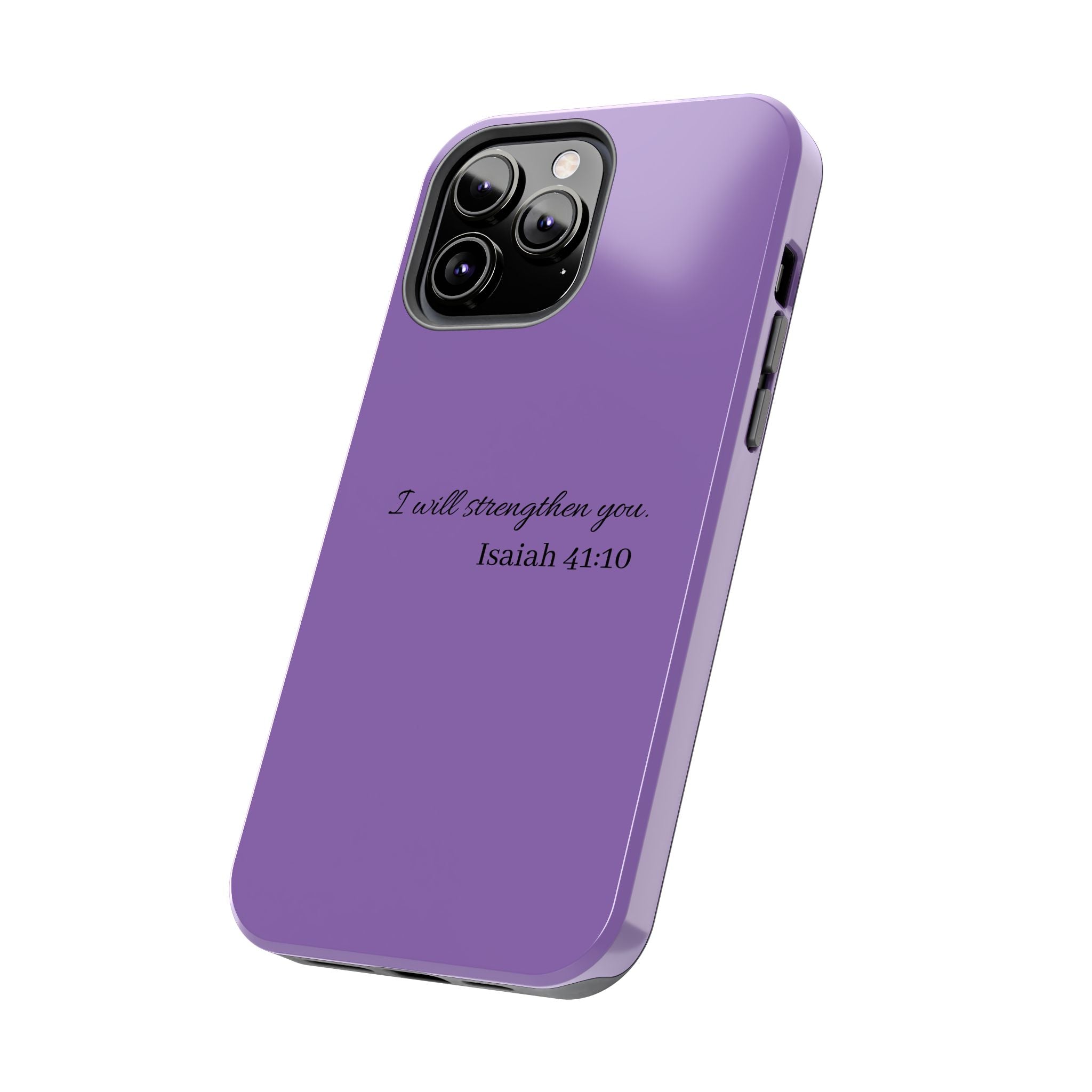 Isaiah 41:10 Purple Tough Phone Case — Inspirational Christian Phone Cover